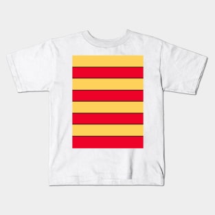 Partick Thistle Red and Yellow Hoops Home 2000 Kids T-Shirt